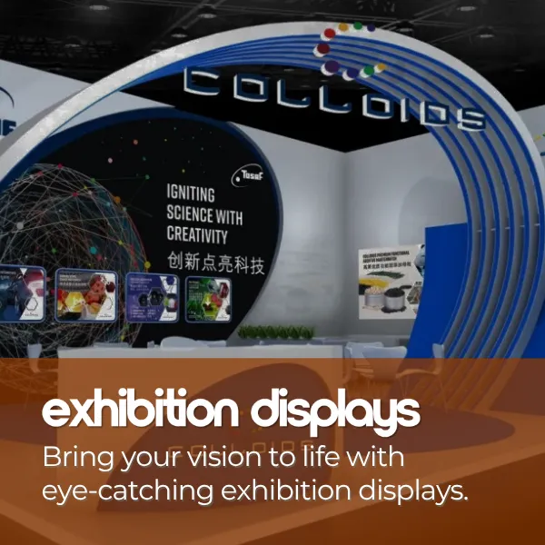 Bring your vision to life with eye-catching exhibition displays.